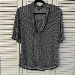 Adrianna Papell Black and White Blouse